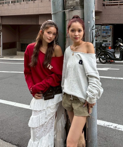 ACLENT（アクレント）の「フラッフィーレースティアードロングスカート（スカート・レディース・ホワイト/ブラック・FREE）」の22枚目の写真