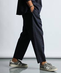 LINEN BLEND COOLMAX EASY WIDE PANTS：セットアップ 麻混クールマックス テーパード イージーワイドパンツ