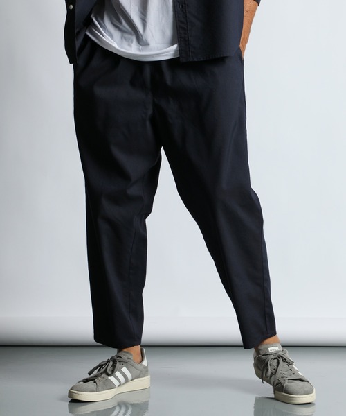 The DUFFER of ST.GEORGE（ザダファーオブセントジョージ）の「LINEN BLEND COOLMAX EASY WIDE PANTS：セットアップ 麻混クールマックス テーパード イージーワイドパンツ（その他パンツ・メンズ・ネイビー/グレイッシュベージュ・X-LARGE/LARGE/MEDIUM/SMALL）」の15枚目の写真