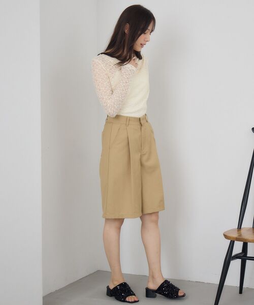 RETRO GIRL（レトロガール）の「ドレープレースCT（Tシャツ/カットソー・レディース・ナチュラル/ブラウン/ブラック・FREE）」の5枚目の写真