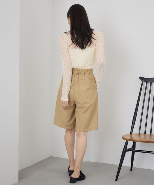 RETRO GIRL（レトロガール）の「ドレープレースCT（Tシャツ/カットソー・レディース・ナチュラル/ブラウン/ブラック・FREE）」の6枚目の写真