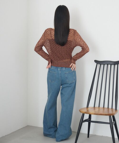 RETRO GIRL（レトロガール）の「ドレープレースCT（Tシャツ/カットソー・レディース・ナチュラル/ブラウン/ブラック・FREE）」の22枚目の写真