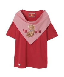 ピンクハウス PINK HOUSE カットソー Tシャツ 赤 レッド PINK HOUSE｜ピンクハウスのTシャツ/カットソー（レッド/赤色系
