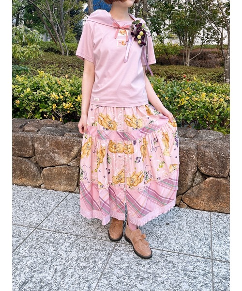 PINK HOUSE（ピンクハウス）の「テディベア刺繍ギンガムバンダナ付き