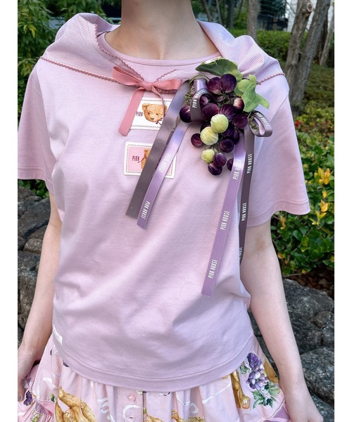 PINK HOUSE（ピンクハウス）の「テディベア刺繍ギンガムバンダナ付き