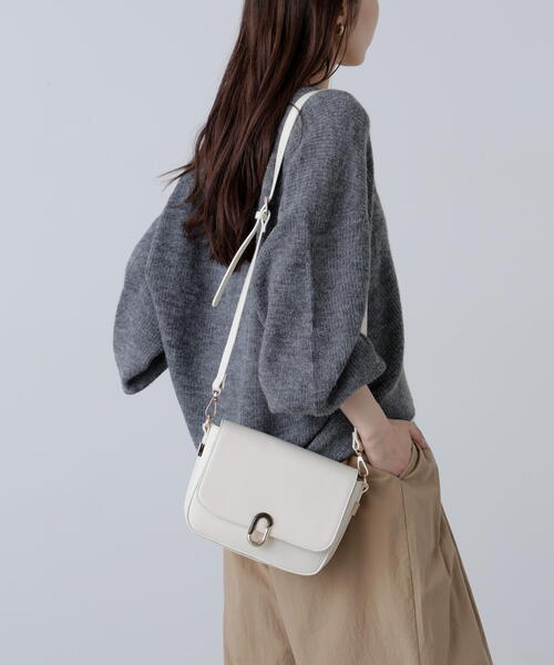 FREE'S MART（フリーズマート）の「◆レトロフラップショルダー（ハンドバッグ・レディース・ホワイト/ブラウン/レッド/ブラック・ﾌﾘ-）」の14枚目の写真