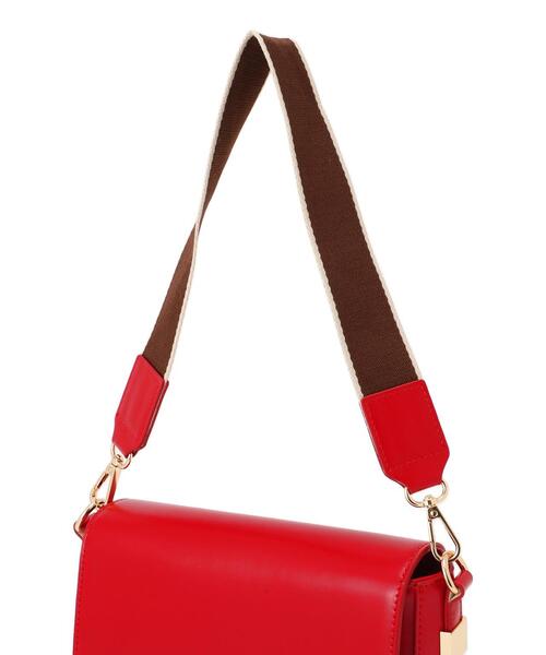 FREE'S MART（フリーズマート）の「◆レトロフラップショルダー（ハンドバッグ・レディース・ホワイト/ブラウン/レッド/ブラック・ﾌﾘ-）」の12枚目の写真