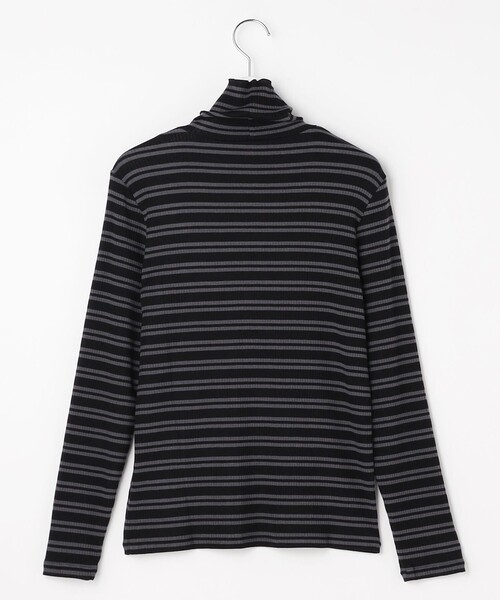 J.PRESS Ladies(J.プレス レディス)の「カシミヤシルク シアーリブ ボーダー タートル カットソー(Tシャツ/カットソー・レディース・アイボリー系1/ブラック系1・SMALL)」の10枚目の写真