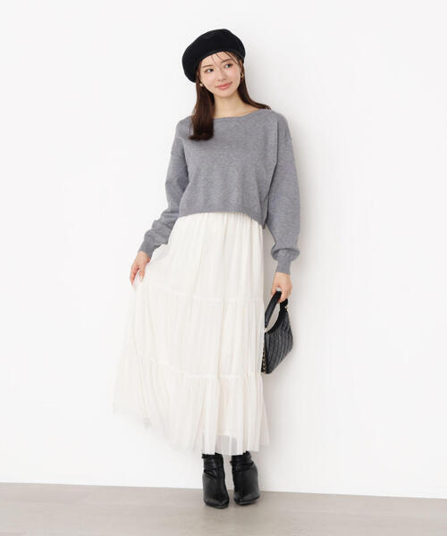 PROPORTION BODY DRESSING（プロポーションボディドレッシング）の「チュールティアードスカート / 1215220922（スカート・レディース・ブラック/ホワイト系その他・MEDIUM/P/S）」の21枚目の写真