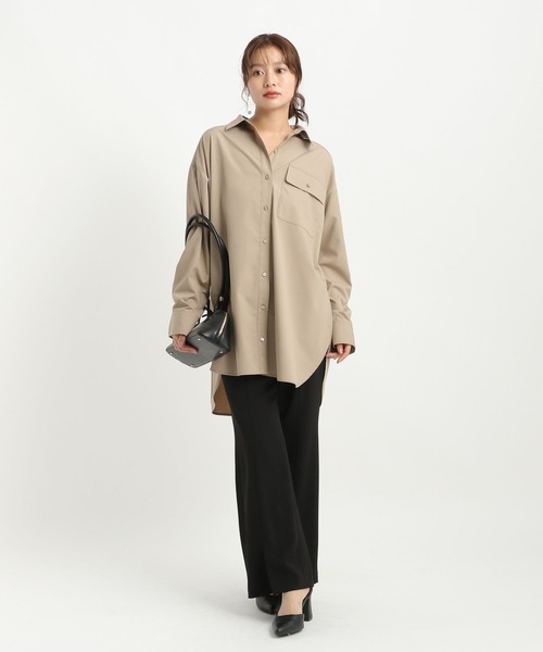 Andemiu（アンデミュウ）の「フロントスリットストレートパンツ589185（スラックス・レディース・ブラック/アイボリー/グレイッシュベージュ・SMALL/MEDIUM）」の19枚目の写真