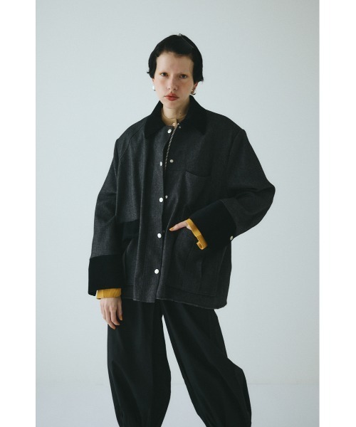 早い者勝ちHeRIN.CYE/ヘリンドットサイ　ジャケット セール】Herringbone loose jacket ヘリンボーンルーズジャケット