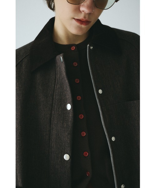 HeRIN.CYE(ヘリンドットサイ)の「Herringbone loose jacket ヘリンボーンルーズジャケット(その他アウター・レディース・ブラウン/ブラック・FREE)」の8枚目の写真