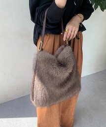 エコファーショルダー 秋冬 ファーバッグ エコファー」に該当