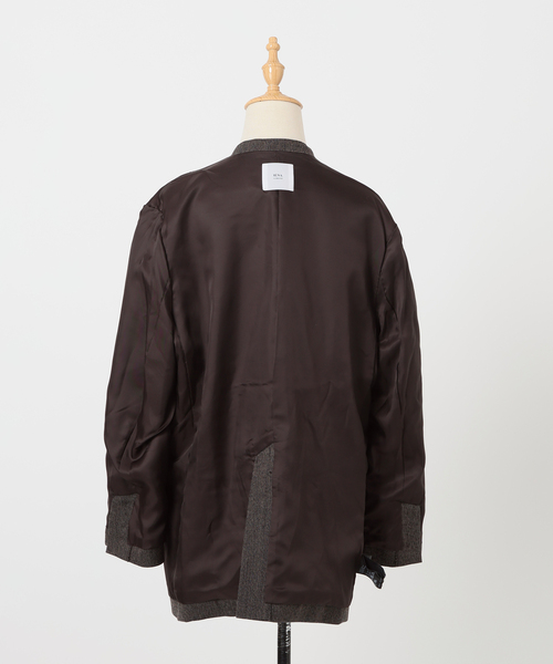 セール】IENA LA BOUCLE メランジウールカラーレスジャケット（ノー