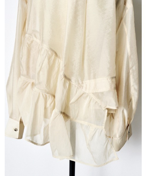 RUMCHE(ラムシェ)の「Sheer Gathered Blouse / シアーギャザーブラウス(シャツ/ブラウス・レディース・ブラック/アイボリー・FREE)」の22枚目の写真