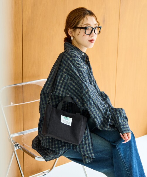 FREAK'S STORE（フリークスストア）の「限定展開 DISCUS ATHLETIC × FREAK'S STORE/ディスカス アスレチック 別注 フリース 2way ショルダーバッグ（ショルダーバッグ・レディース・ネイビー/ブラック/グレー・ONE SIZE）」の14枚目の写真