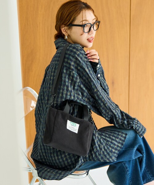 FREAK'S STORE（フリークスストア）の「限定展開 DISCUS ATHLETIC × FREAK'S STORE/ディスカス アスレチック 別注 フリース 2way ショルダーバッグ（ショルダーバッグ・レディース・ネイビー/ブラック/グレー・ONE SIZE）」の16枚目の写真