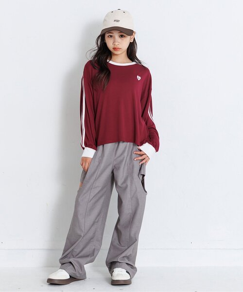 algy（アルジー）の「もちふわロンT（Tシャツ/カットソー・キッズ・ブラック/アイボリー/エンジ・XX-SMALL/X-SMALL/MEDIUM/SMALL）」の20枚目の写真