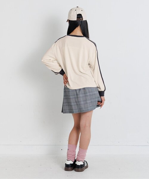 algy（アルジー）の「もちふわロンT（Tシャツ/カットソー・キッズ・ブラック/アイボリー/エンジ・XX-SMALL/X-SMALL/MEDIUM/SMALL）」の6枚目の写真