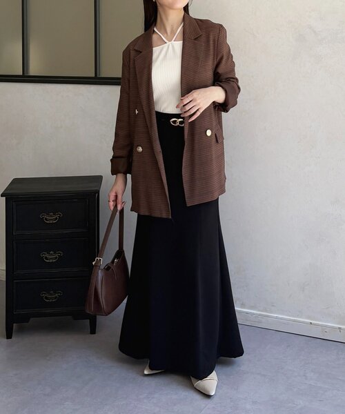 Thevon（ゼボン）の「チャーム付きホルターネックリブプルオーバー（Tシャツ/カットソー・レディース・ベージュ/アイボリー/ブラック・FREE）」の10枚目の写真