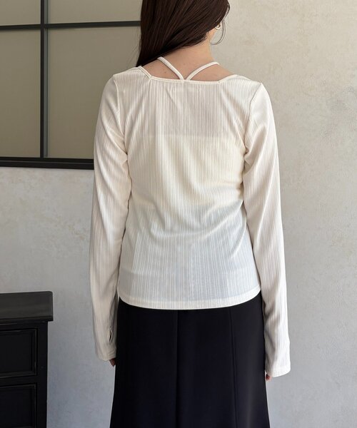 Thevon（ゼボン）の「チャーム付きホルターネックリブプルオーバー（Tシャツ/カットソー・レディース・ベージュ/アイボリー/ブラック・FREE）」の17枚目の写真