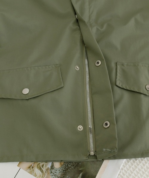 Miniministore(ミニミニストア)の「スタンドカラージャケット韓国風ジャンパー(ブルゾン・レディース・グレイッシュベージュ/カーキ・L/M)」の9枚目の写真