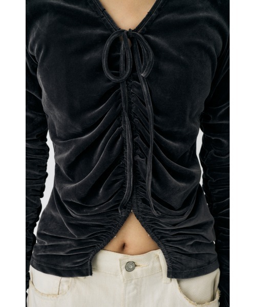 MOUSSY SHEER VELOUR カーディガン マウジー MOUSSY | SHEER VELOUR カーディガン (Tシャツ・カットソー(長袖