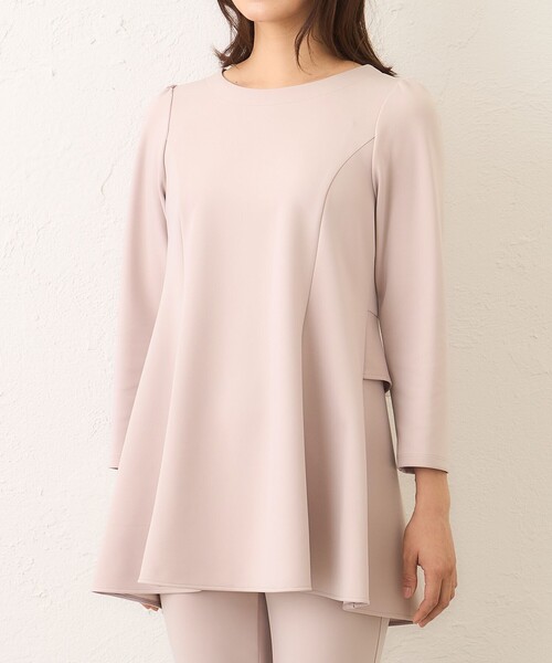 TO BE CHIC(トゥー ビー シック)の「マットストレッチダンボール チュニック(チュニック・レディース・ピンク系その他2/ブラック・40/38/42)」の9枚目の写真