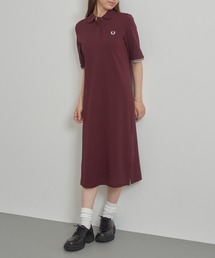 【FRED PERRY】半袖ポロシャツワンピース SHEER TIPPED POLO DRESS D2179