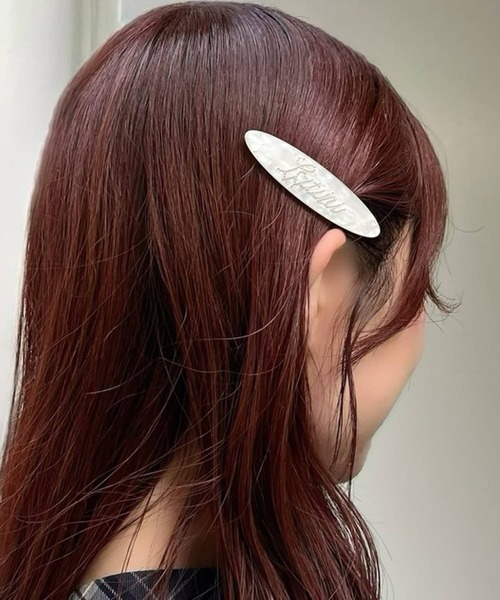 one after another NICE CLAUP（ワンアフターアナザーナイスクラップ）の「【Latini】オーバルクリップ（バレッタ/ヘアクリップ・レディース・グレー/アイボリー・FREE）」の4枚目の写真