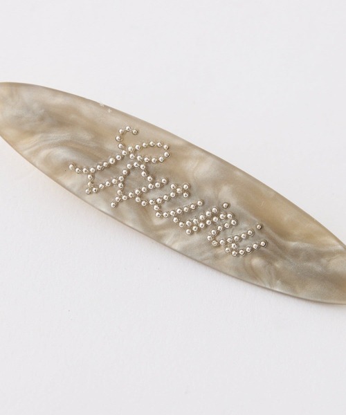 one after another NICE CLAUP（ワンアフターアナザーナイスクラップ）の「【Latini】オーバルクリップ（バレッタ/ヘアクリップ・レディース・グレー/アイボリー・FREE）」の7枚目の写真