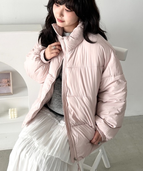 セール】スタンドカラー中綿ジャケット（ダウンジャケット/コート