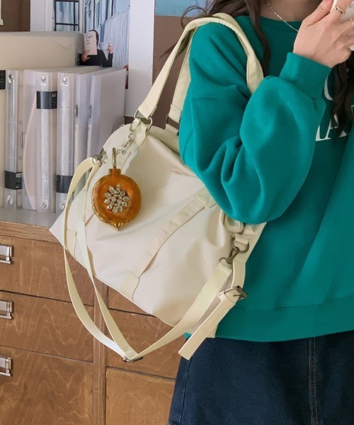 Miniministore(ミニミニストア)の「大容量トートバッグA4通勤通学斜め掛け鞄(トートバッグ・レディース・アイボリー/ブラック・FREE)」の7枚目の写真