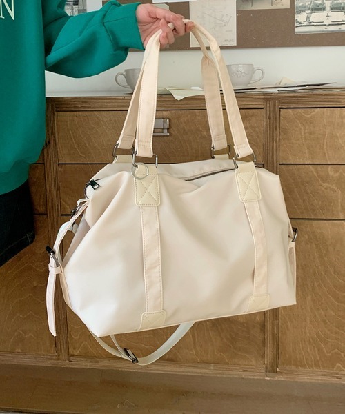 Miniministore(ミニミニストア)の「大容量トートバッグA4通勤通学斜め掛け鞄(トートバッグ・レディース・アイボリー/ブラック・FREE)」の9枚目の写真