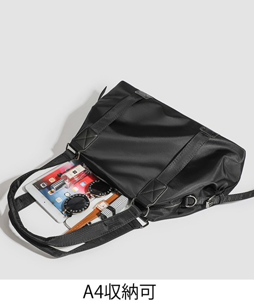 Miniministore(ミニミニストア)の「大容量トートバッグA4通勤通学斜め掛け鞄(トートバッグ・レディース・アイボリー/ブラック・FREE)」の11枚目の写真