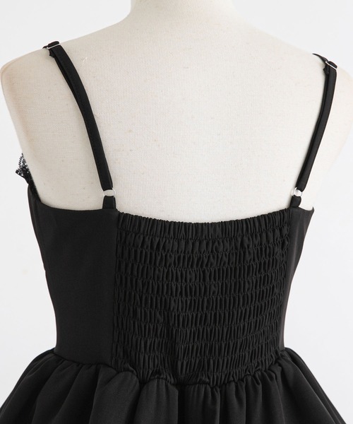 DearMyLoveRose（ディアマイラブローズ）の「レースアップティアードキャミワンピース【大きいサイズ有り】（ワンピース・レディース・グレー/ブラック・MEDIUM/LARGE/LL/3L）」の11枚目の写真