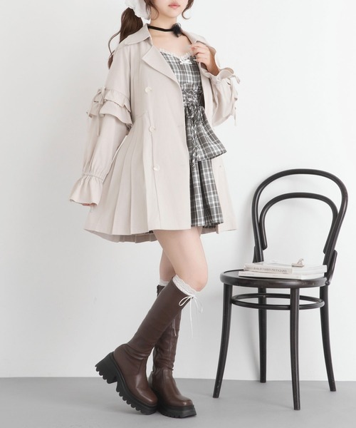 DearMyLoveRose（ディアマイラブローズ）の「レースアップティアードキャミワンピース【大きいサイズ有り】（ワンピース・レディース・グレー/ブラック・MEDIUM/LARGE/LL/3L）」の20枚目の写真