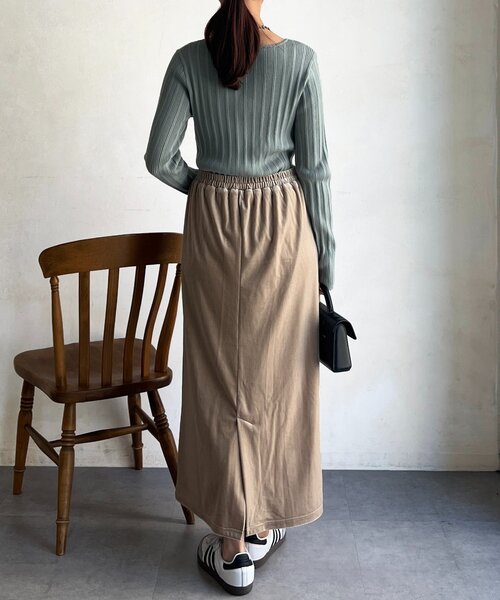 Chez toi(シェトワ)の「アシメスクエアニット(ニット/セーター・レディース・キャメル/グリーン/ブラック/アイボリー・FREE)」の16枚目の写真