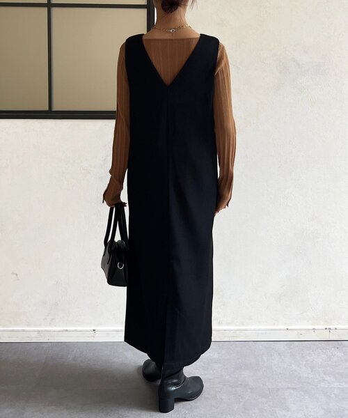 Chez toi(シェトワ)の「アシメスクエアニット(ニット/セーター・レディース・キャメル/グリーン/ブラック/アイボリー・FREE)」の5枚目の写真