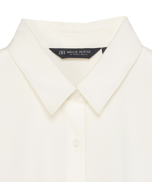 TOKYO SHIRTS（トウキョウシャツ）の「【吸水速乾】【COFREX】ワイドシルエット レギュラーシャツ 長袖 レディースデザインシャツ（シャツ/ブラウス・レディース・ホワイト・M/L）」の2枚目の写真