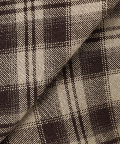 JOURNAL STANDARD relume（ジャーナルスタンダード　レリューム）の「CHECKオーバーサイズシャツ（シャツ/ブラウス・レディース・ブラウン/ベージュ/ブルー系その他・FREE）」の7枚目の写真