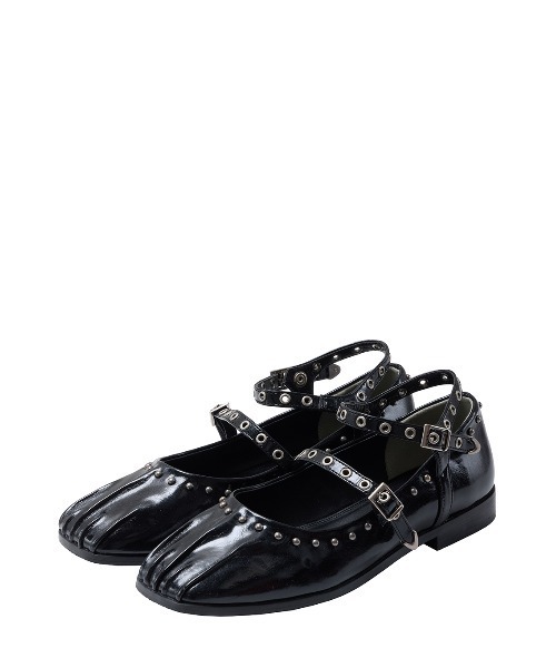 Ameri（アメリ）の「STUDS STRAP BALLET SHOES（バレエシューズ・レディース・ブラック/ボルドー/シルバー・LARGE/SMALL/MEDIUM）」の13枚目の写真