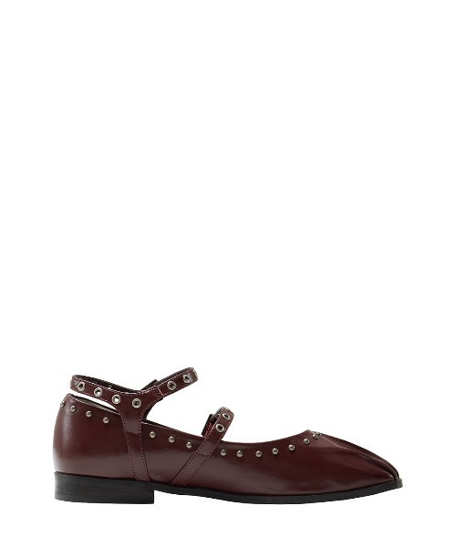 Ameri（アメリ）の「STUDS STRAP BALLET SHOES（バレエシューズ・レディース・ブラック/ボルドー/シルバー・LARGE/SMALL/MEDIUM）」の17枚目の写真