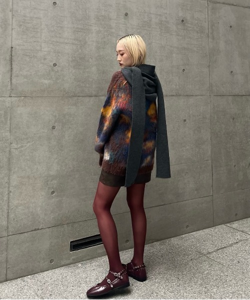 Ameri（アメリ）の「STUDS STRAP BALLET SHOES（バレエシューズ・レディース・ブラック/ボルドー/シルバー・LARGE/SMALL/MEDIUM）」の9枚目の写真