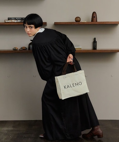 KALENO（カレノ）の「linen op（ワンピース・レディース・ブラック/ベージュ・FREE）」の10枚目の写真