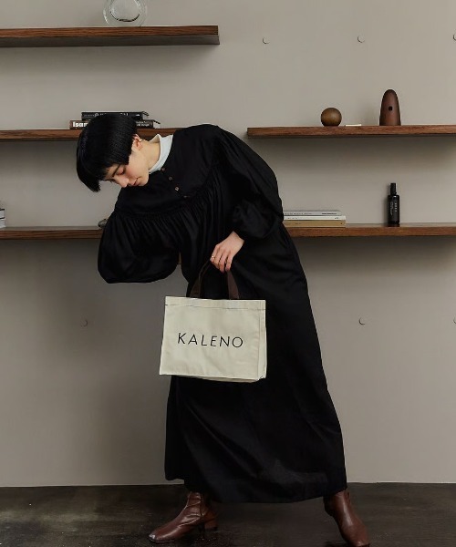 KALENO（カレノ）の「linen op（ワンピース・レディース・ブラック/ベージュ・FREE）」の11枚目の写真