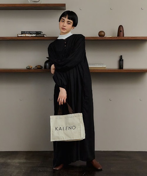 KALENO（カレノ）の「linen op（ワンピース・レディース・ブラック/ベージュ・FREE）」の12枚目の写真