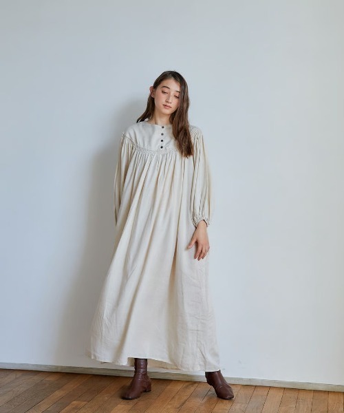 KALENO（カレノ）の「linen op（ワンピース・レディース・ブラック/ベージュ・FREE）」の14枚目の写真