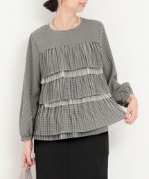 MICO COULIER | ジョーゼットティアードブラウス(シャツ/ブラウス)