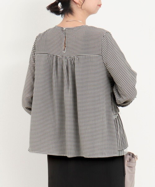 MICO COULIER（ミコクリエ）の「ジョーゼットティアードブラウス（シャツ/ブラウス・レディース・ホワイト系その他/ネイビー・38）」の8枚目の写真